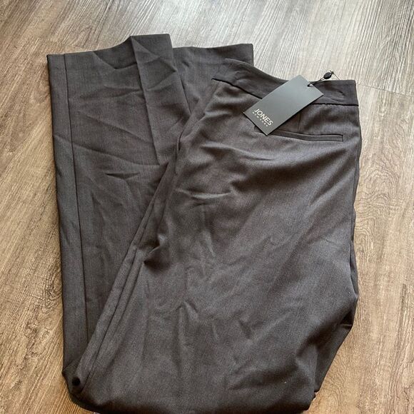 Womens Jones New York Sydney Pants Charcoal Heather - Picture 3 of 4